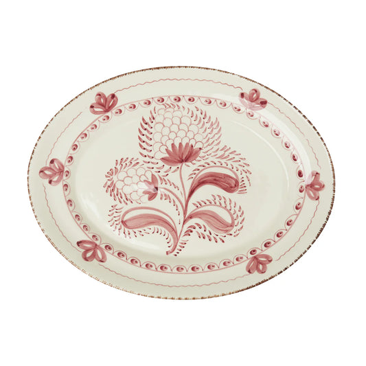 Abigails Casa Nuno Platter - Pink/White- Diane James Home | Faux Floral Couture Handmade In The USA