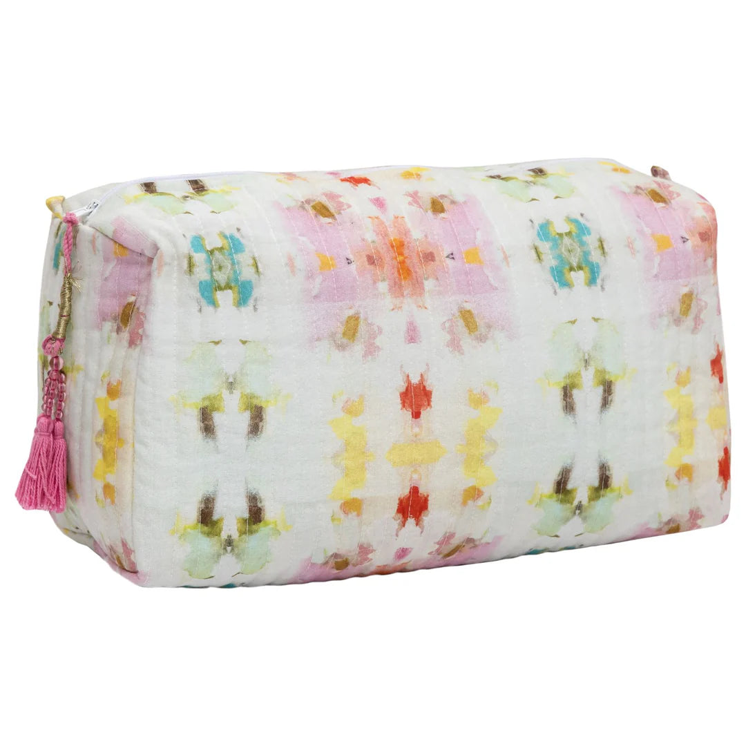 Laura Park Large Cosmetic Bag - Giverny- Diane James Home | Faux Floral Couture Handmade In The USA