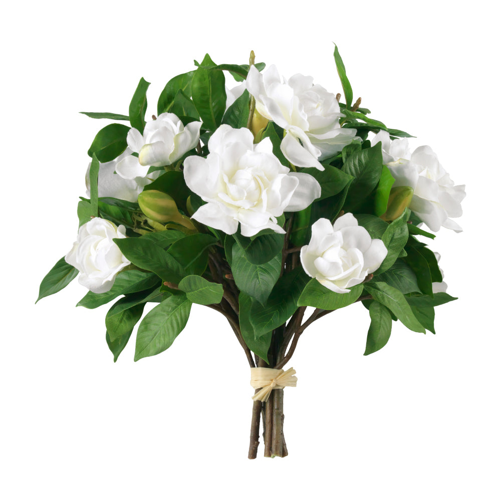 White Gardenia in Freya Vase, Toffee- Diane James Home | Faux Floral Couture Handmade In The USA