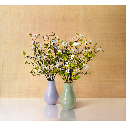 Dogwood Branches in Tall Romina Vase, Lavender Haze- Diane James Home | Faux Floral Couture Handmade In The USA