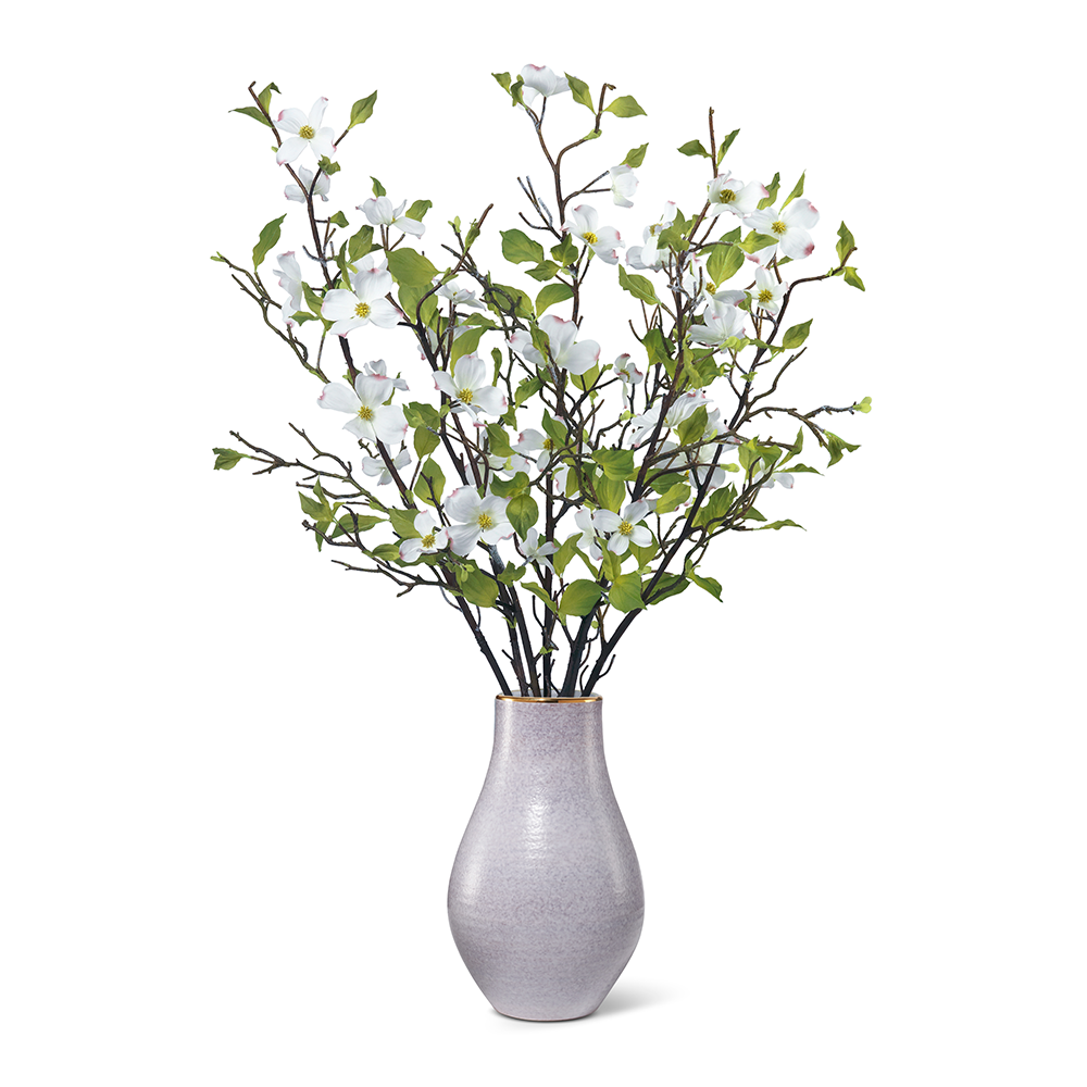 Dogwood Branches in Tall Romina Vase, Lavender Haze- Diane James Home | Faux Floral Couture Handmade In The USA