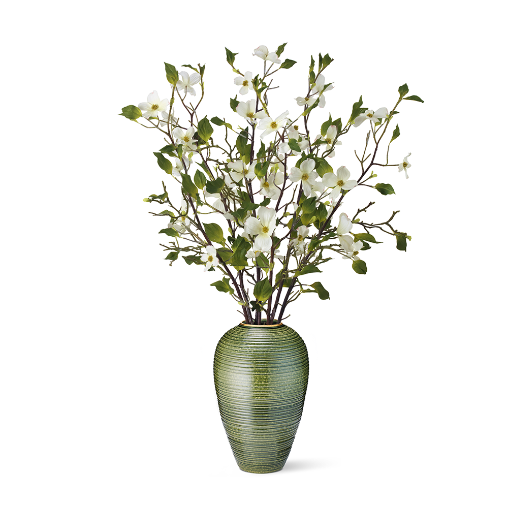 Hand-Tied White Dogwood Bouquet- Diane James Home | Faux Floral Couture Handmade In The USA