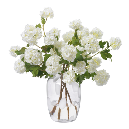 Hand-tied White Snowball Bouquet- Diane James Home | Faux Floral Couture Handmade In The USA