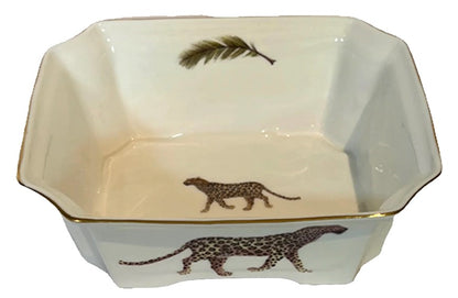 Sloane Stationery Catchall Trough - Leopard- Diane James Home | Faux Floral Couture Handmade In The USA