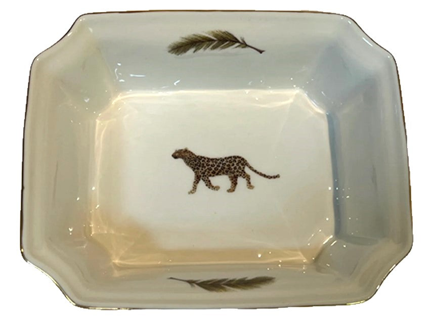 Sloane Stationery Catchall Trough - Leopard- Diane James Home | Faux Floral Couture Handmade In The USA