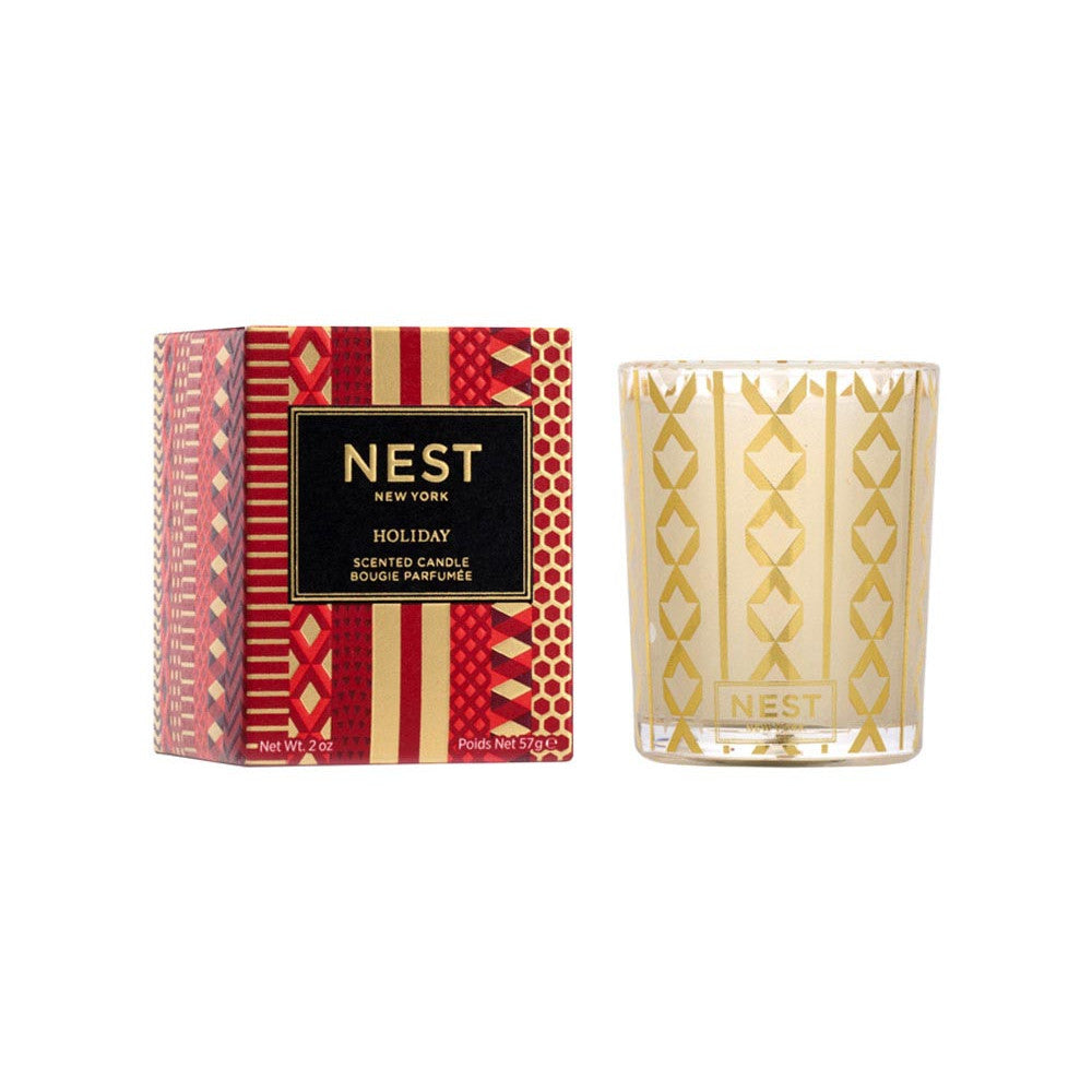 NEST Holiday Votive Candle- Diane James Home | Faux Floral Couture Handmade In The USA