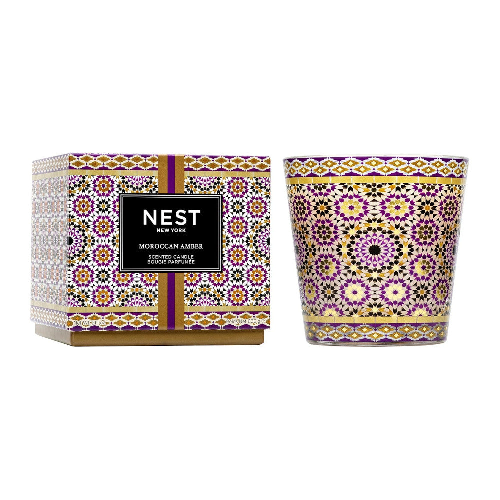 NEST Moroccan Amber Specialty Candle- Diane James Home | Faux Floral Couture Handmade In The USA