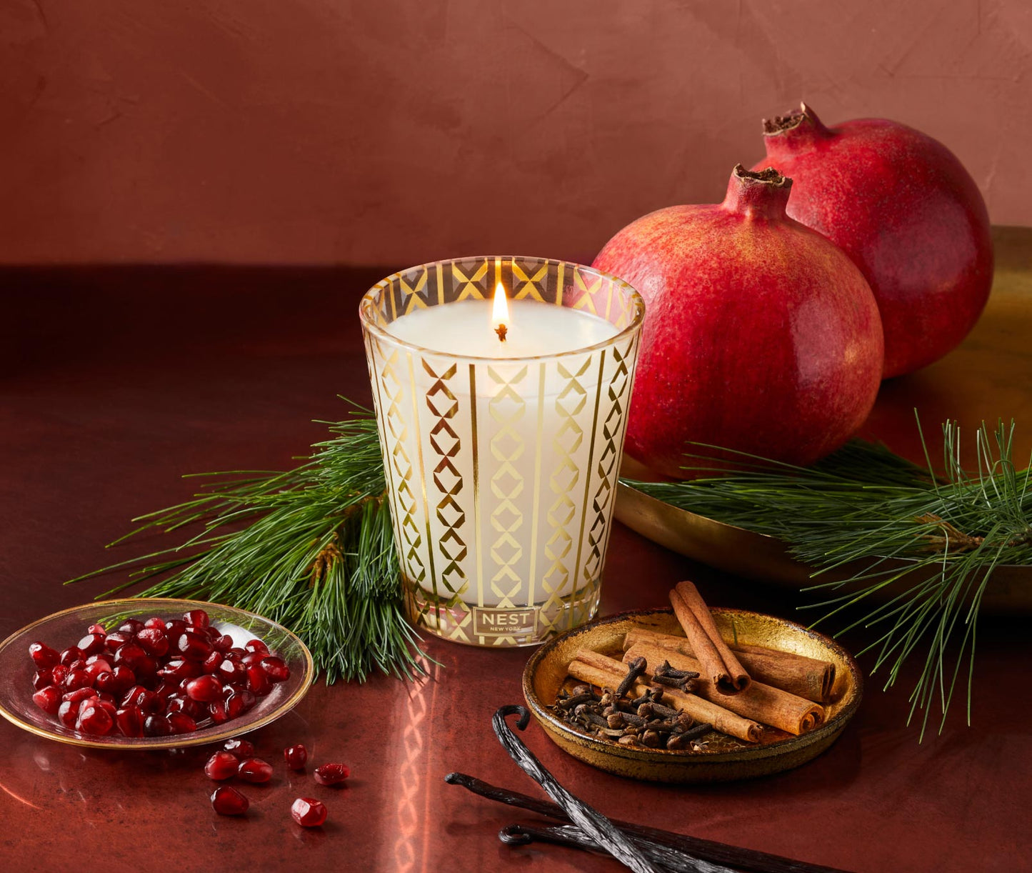 NEST Holiday Classic Candle- Diane James Home | Faux Floral Couture Handmade In The USA