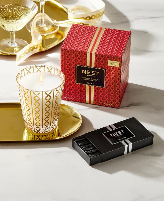 NEST Holiday Classic Candle- Diane James Home | Faux Floral Couture Handmade In The USA