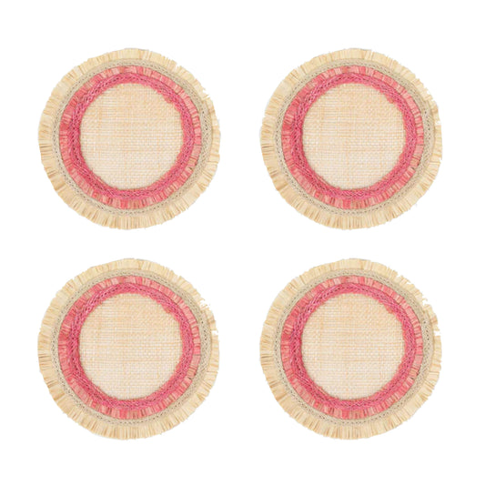 Joanna Buchanan Ruffle Edge Coasters - Pink